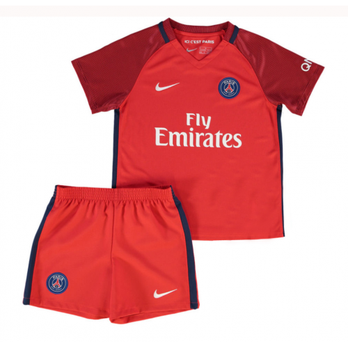 Kids PSG 2016-17 Red Away Soccer Shirt with Shorts